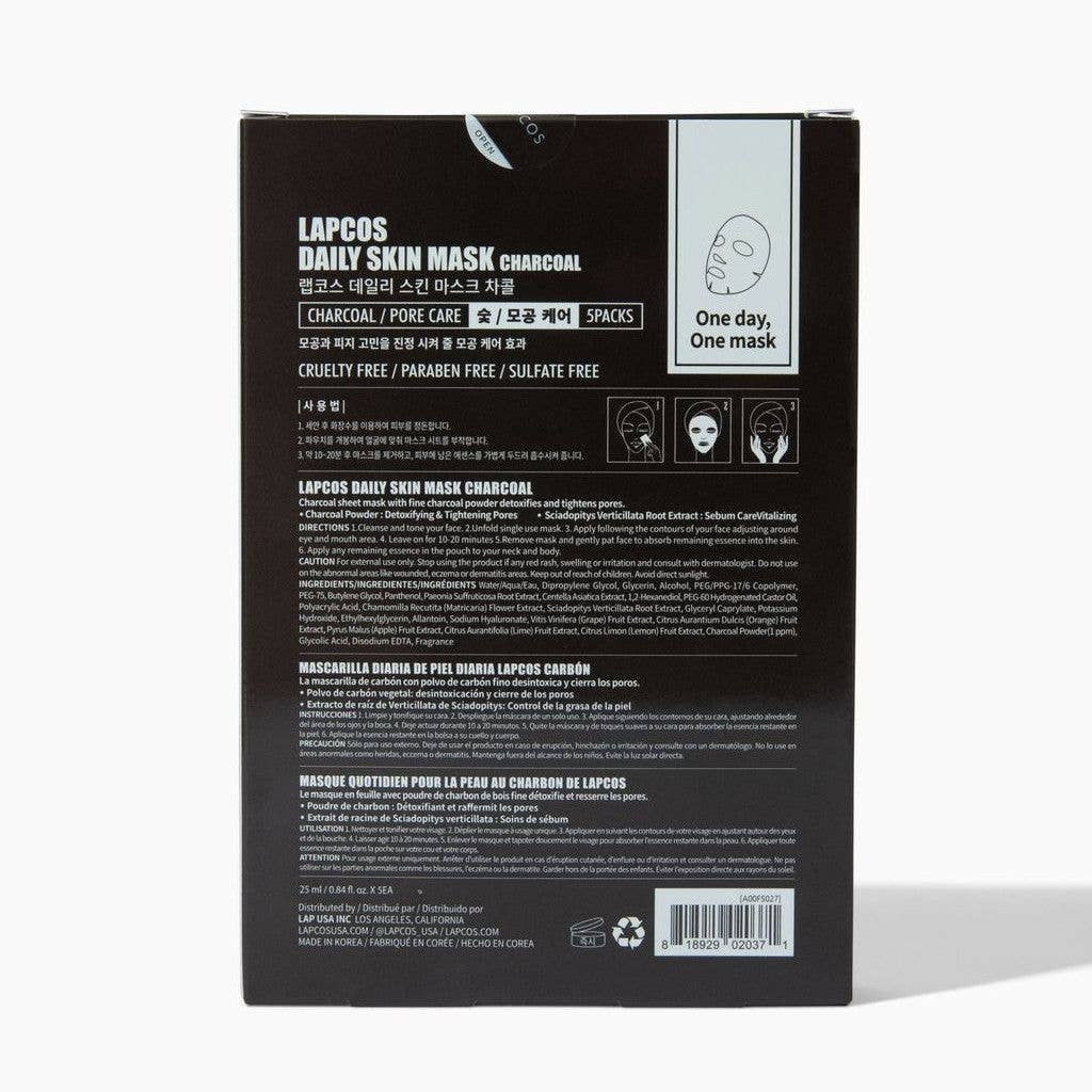 5-PACK CHARCOAL DAILY SHEET MASKS