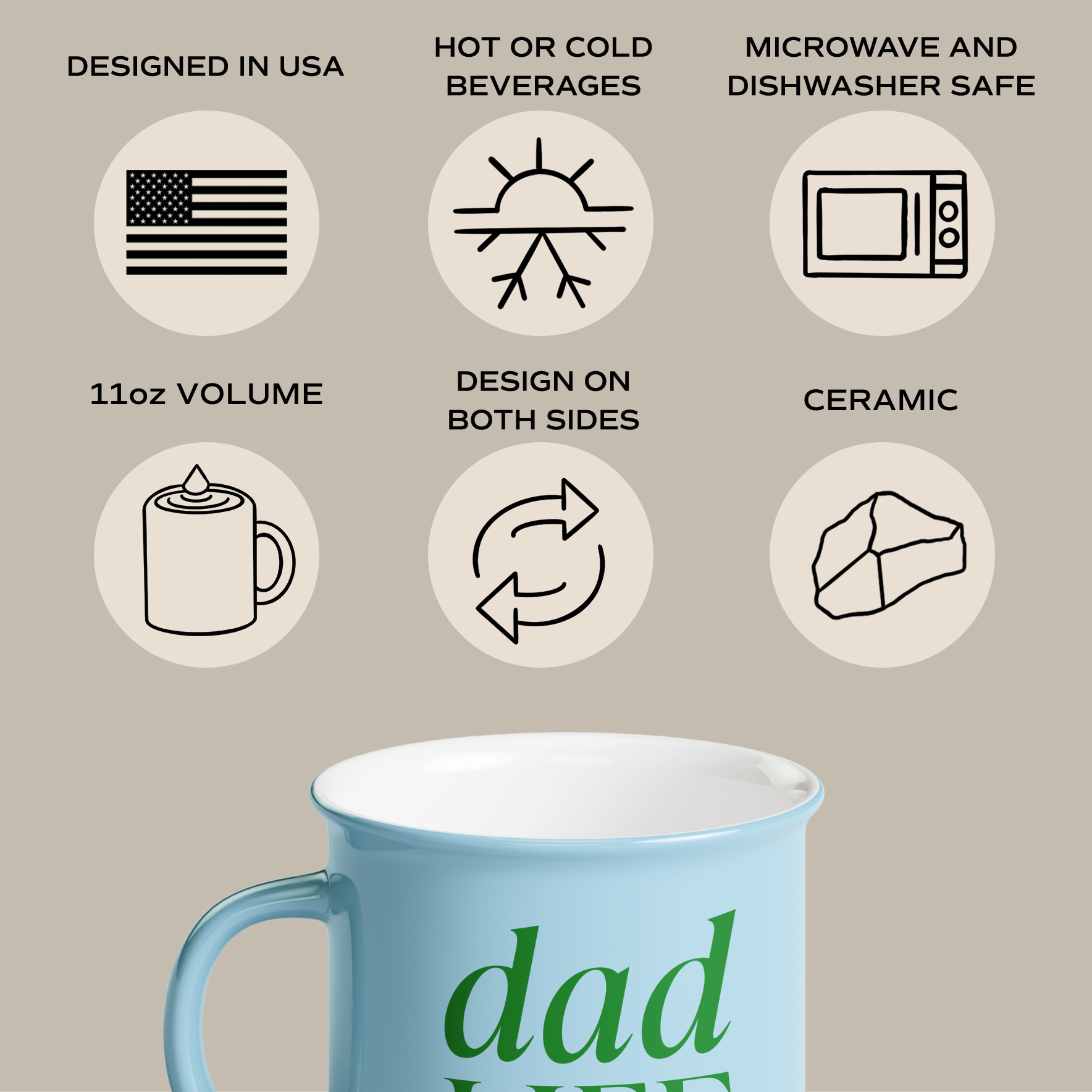 DAD LIFE CAMPFIRE MUG