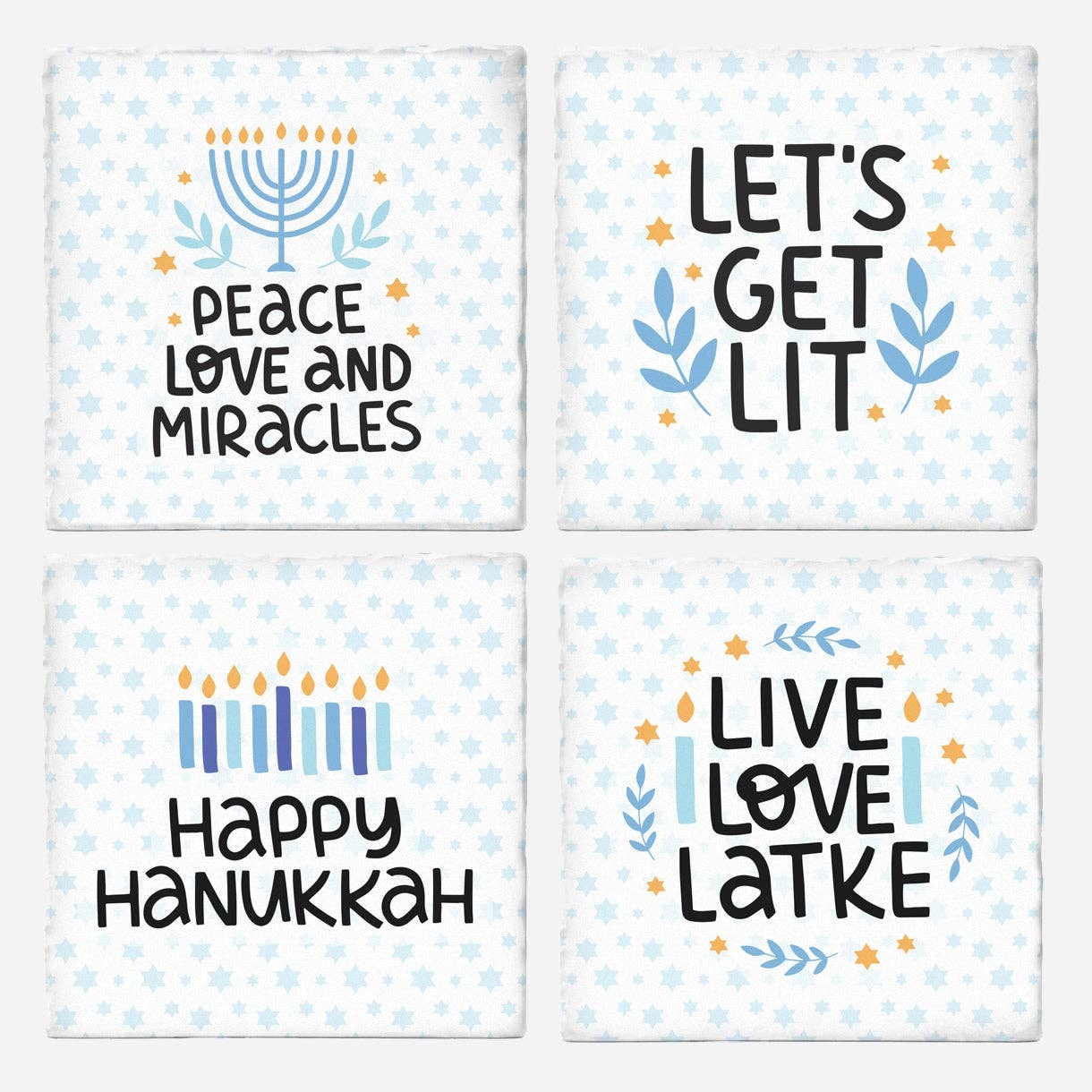 HANUKKAH WISHES COASTERS