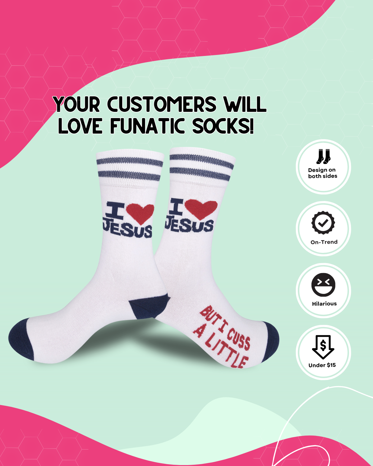 I LOVE JESUS SOCKS