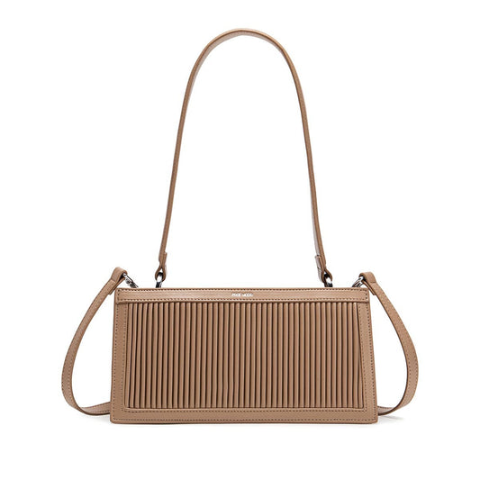 ABIGAIL SAND PLEATED CLUTCH