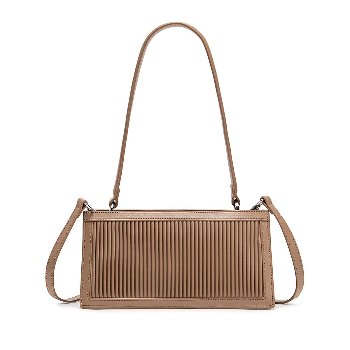 ABIGAIL SAND PLEATED CLUTCH