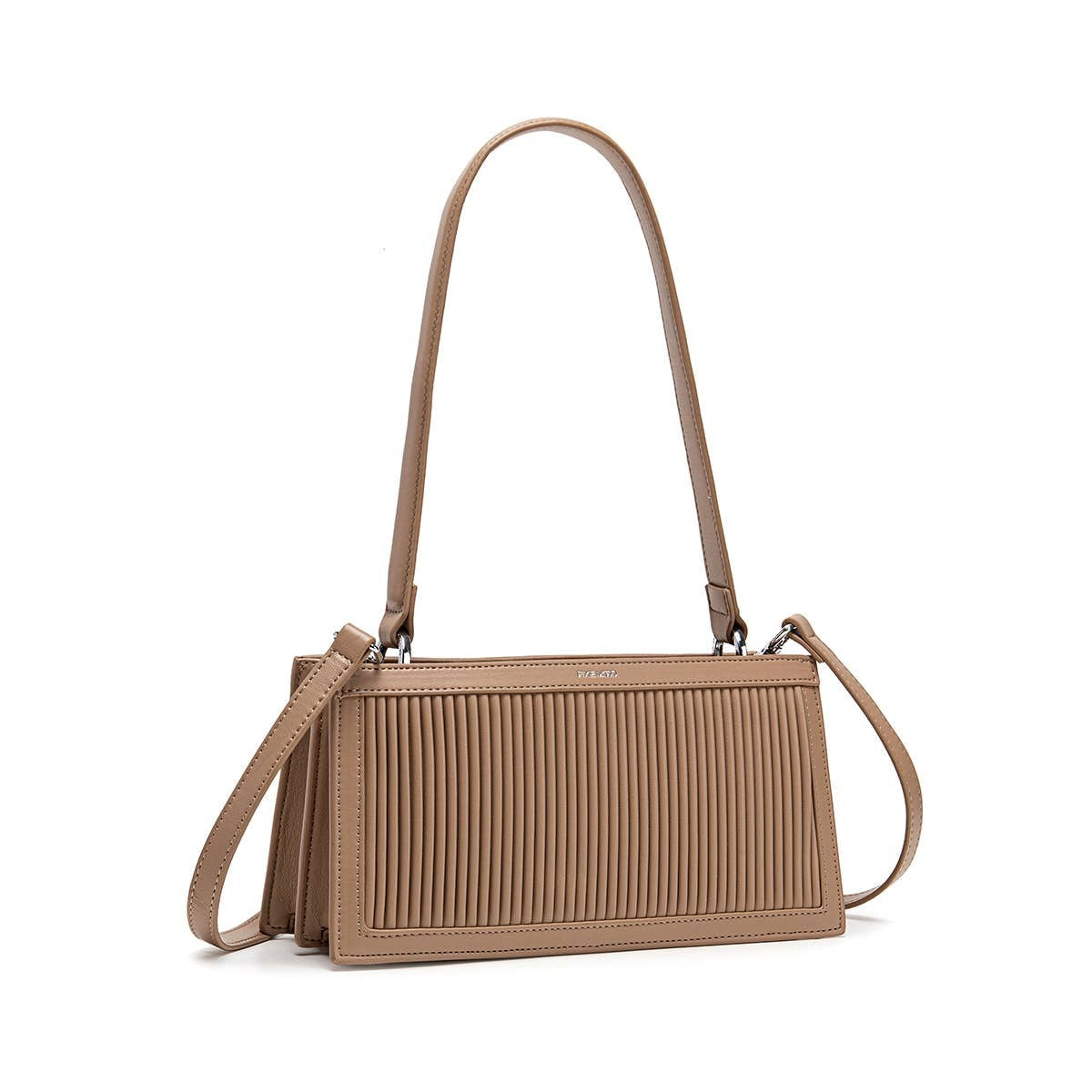 ABIGAIL SAND PLEATED CLUTCH