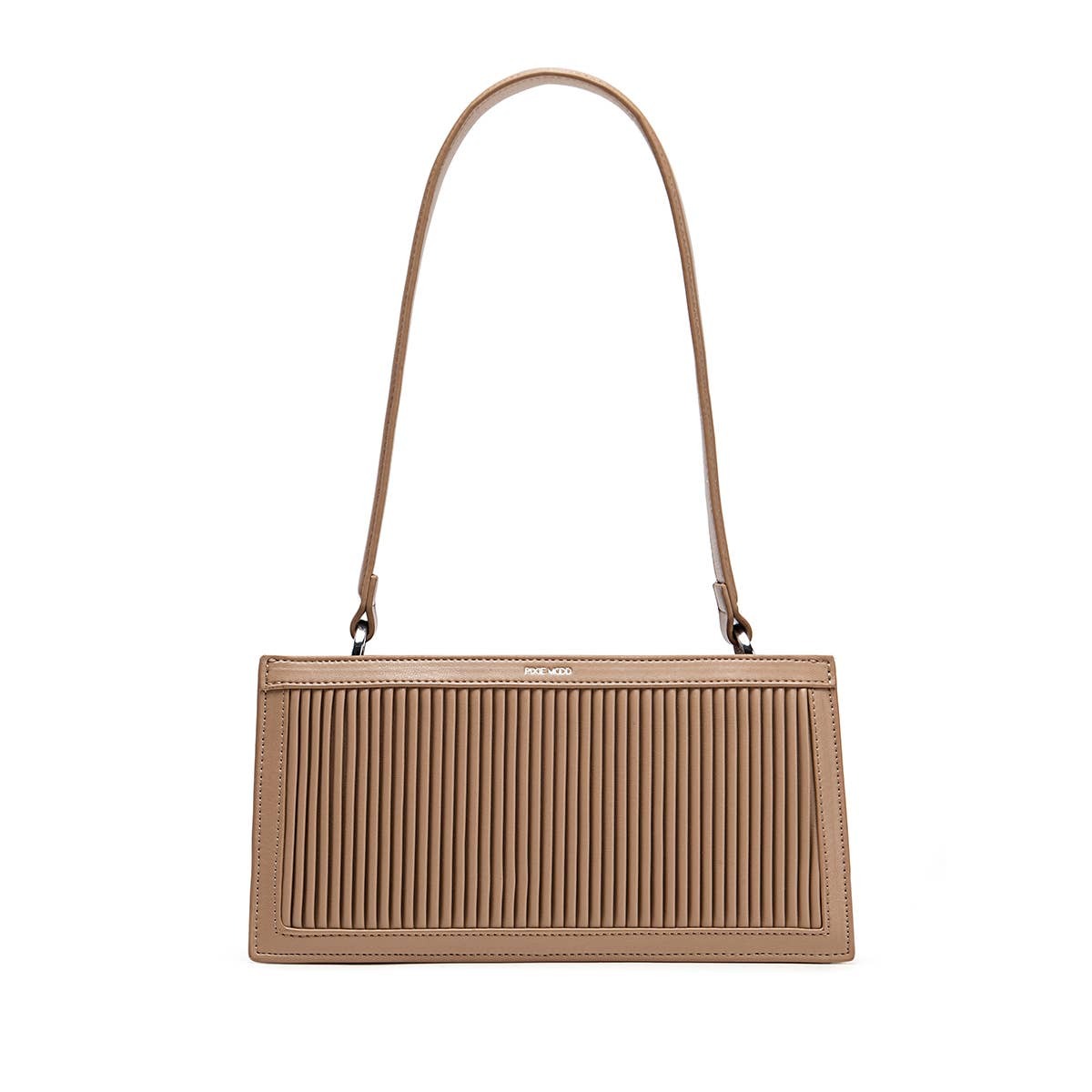 ABIGAIL SAND PLEATED CLUTCH