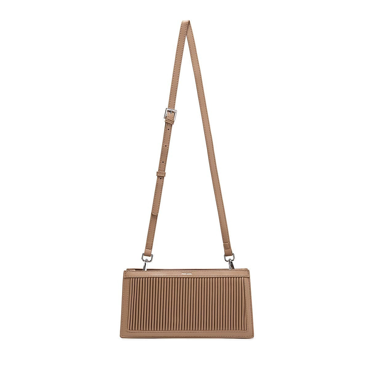 ABIGAIL SAND PLEATED CLUTCH