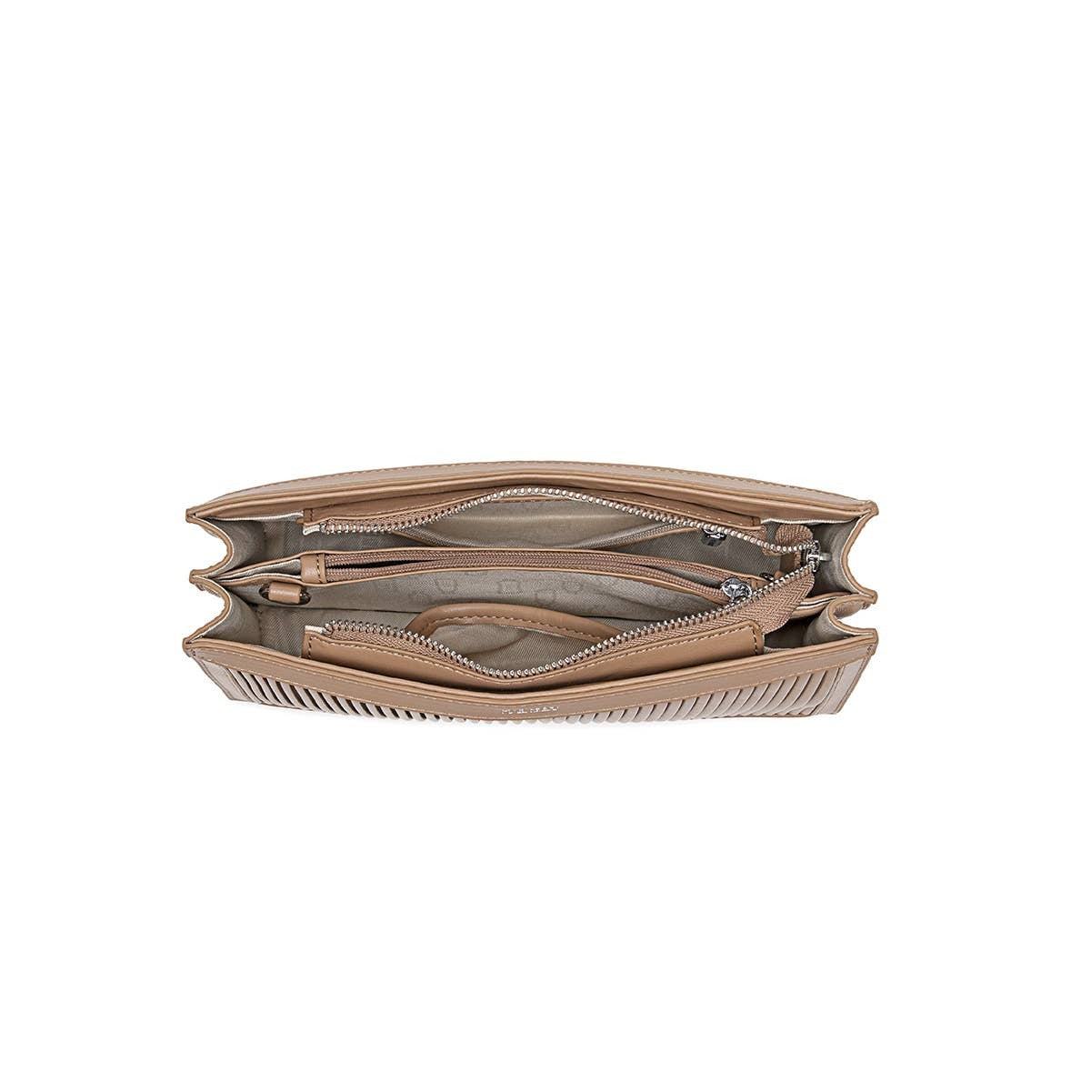 ABIGAIL SAND PLEATED CLUTCH
