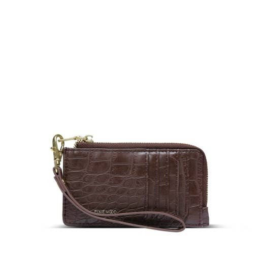 QUINN CARD WALLET CHOCOLATE