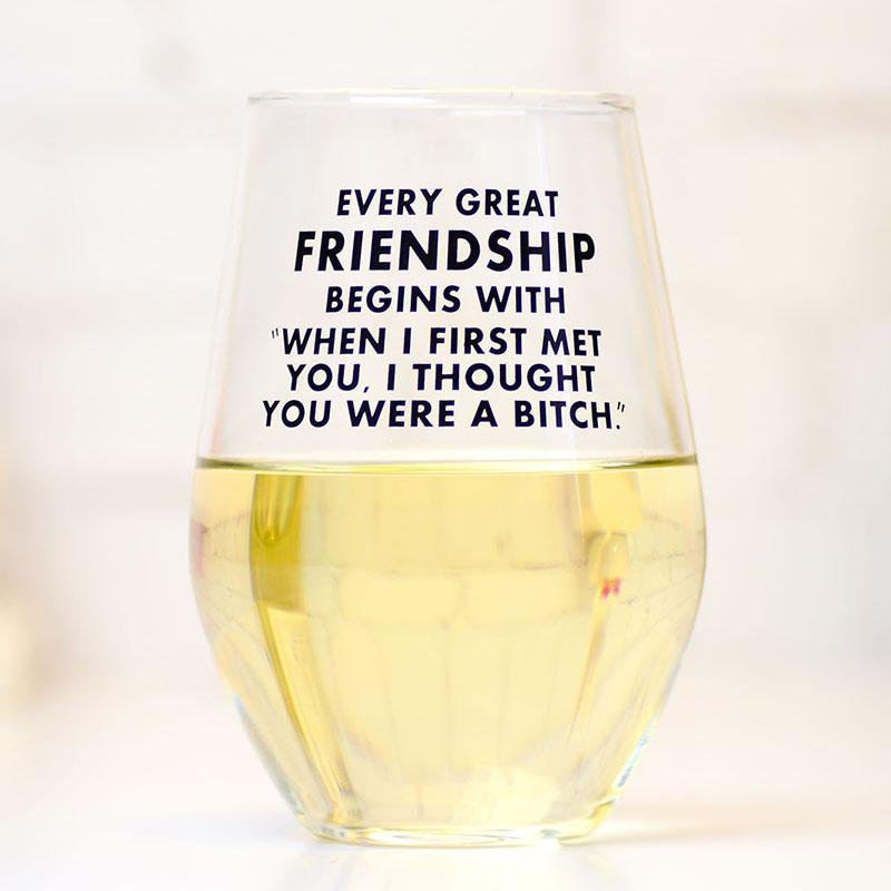 GREAT FRIENDSHIP WINE GLASS
