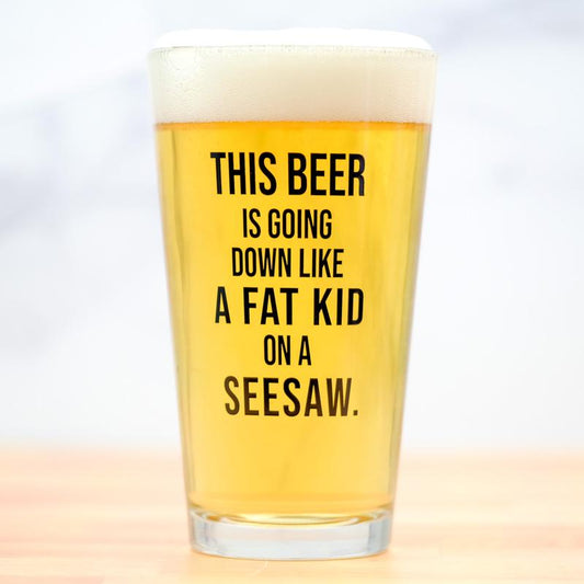 FAT KID PINT GLASS