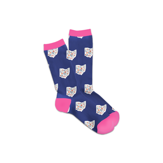 FLORAL OHIO SOCKS