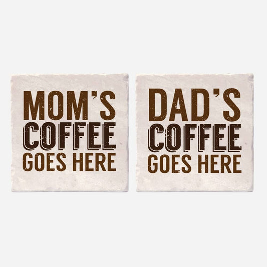 MOM AND DAD COFFEE COASTERS