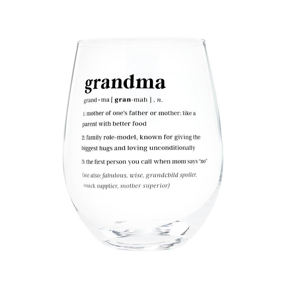 GRANDMA DEF WINE GLASS
