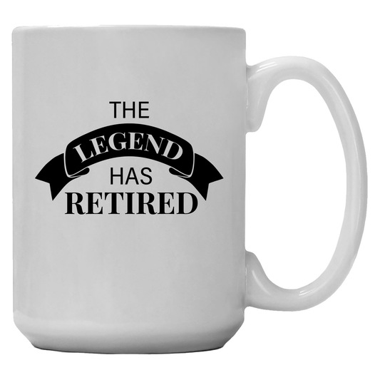 THE LEGEND HAS RETIRED MUG