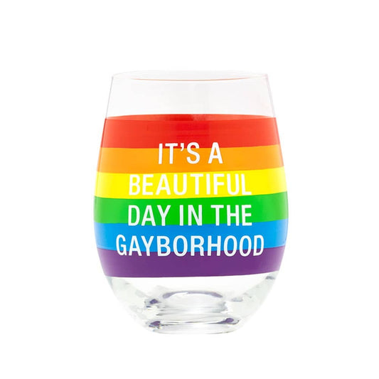 GAYBORHOOD WINE GLASS