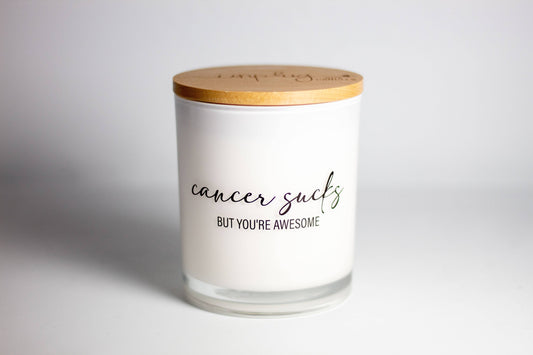 CANCER SUCKS SOY CANDLE