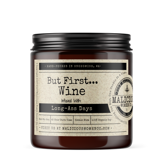 BUT FIRST WINE CANDLE