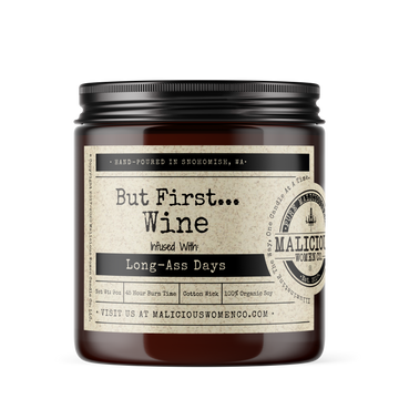 BUT FIRST WINE CANDLE