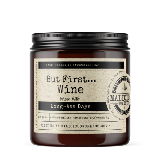 BUT FIRST WINE CANDLE