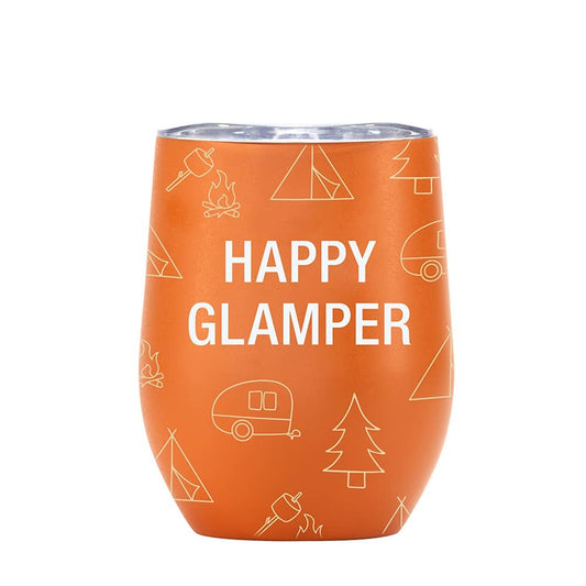 HAPPY GLAMPER WINE TUMBLER