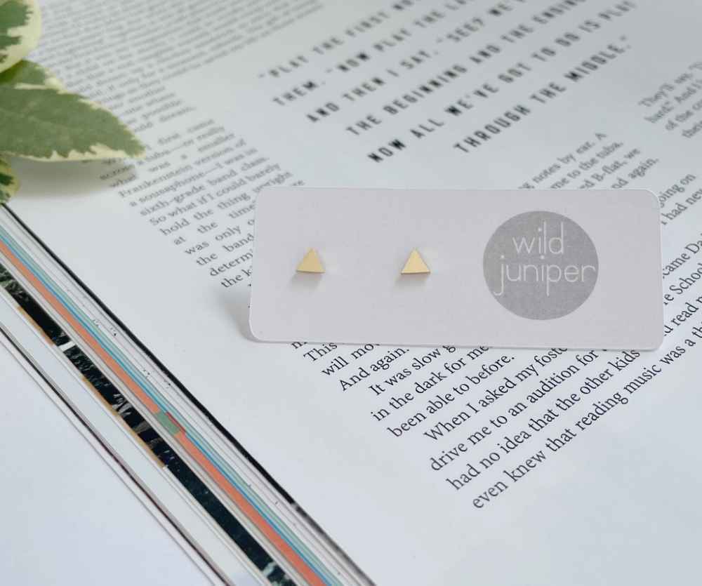 GOLD TINY TRIANGLES