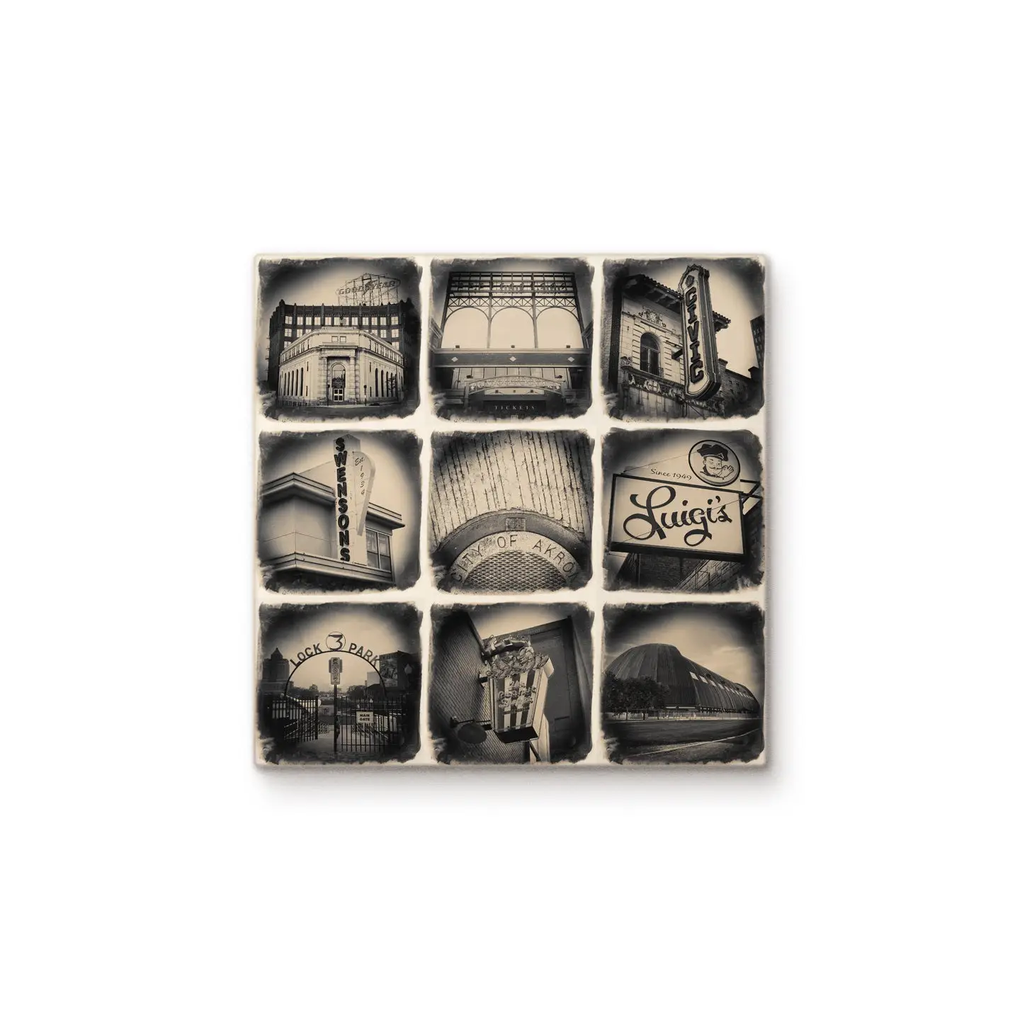 AKRON COLLAGE COASTER