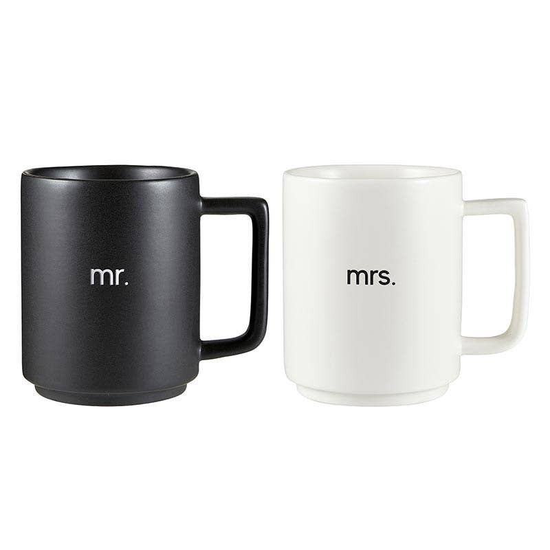 MATTE STACKABLE MR. & MRS. SET