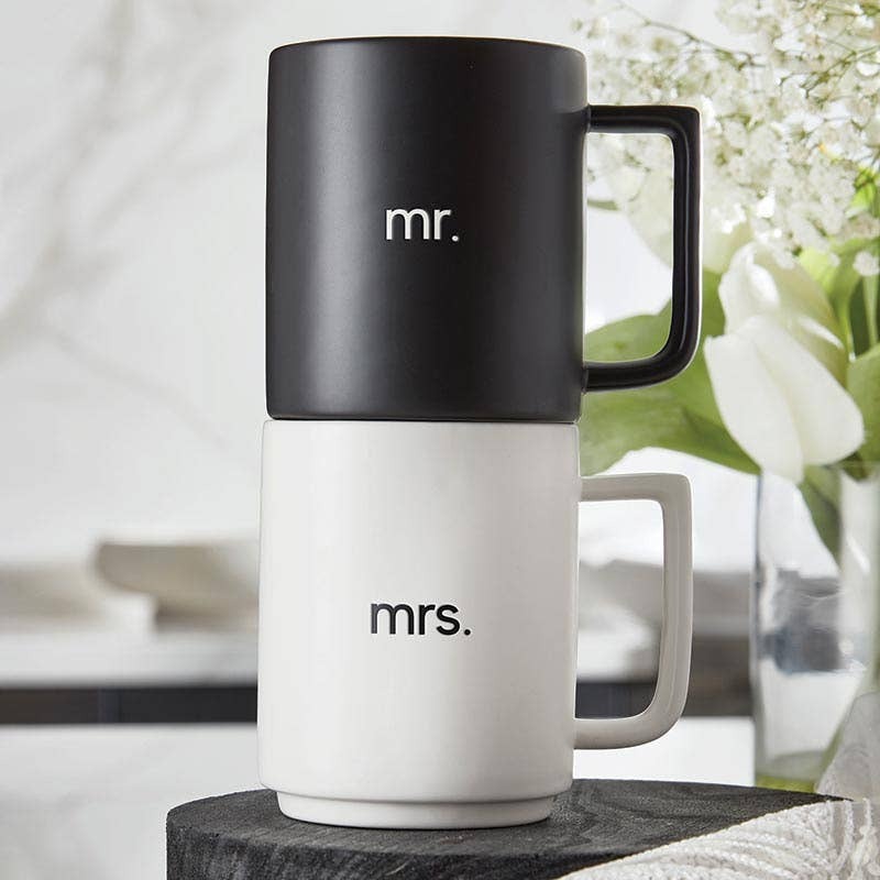 MATTE STACKABLE MR. & MRS. SET