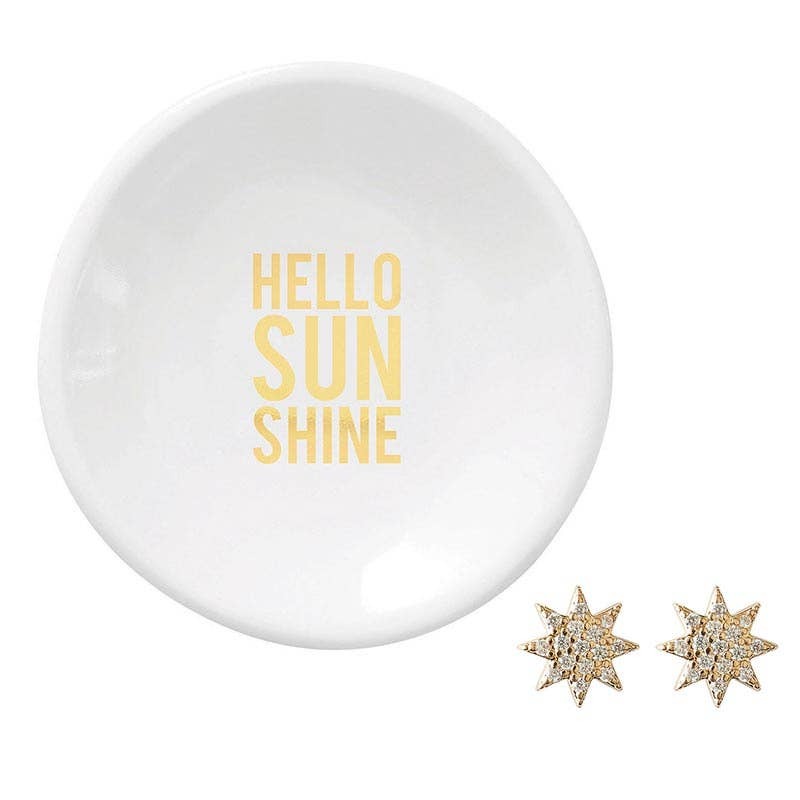 SUNSHINE RING DISH & EARRINGS