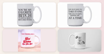 Four funny coffee mugs from Reverie Gifts