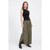 BUTTON SIDE SLIT WIDE LEG PANTS