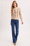 VINTAGE FLORAL KNIT SWEATER
