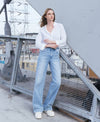 HIGH RISE LIGHT WASH WIDE JEANS