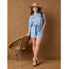 DENIM LONG SLEEVE ROMPER