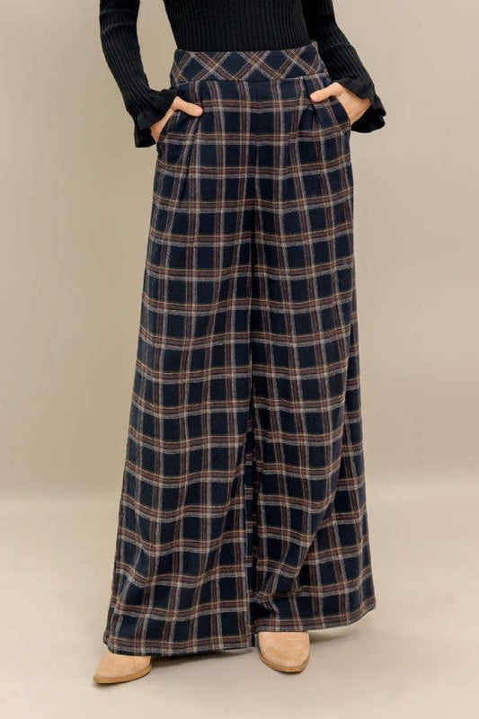 WOVEN PLAID PANT