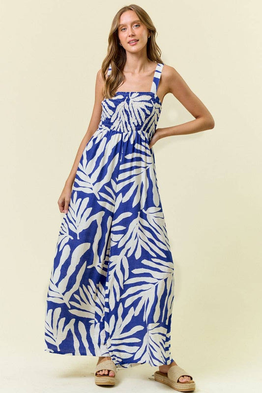 FLORAL WIDE-LEG JUMPSUIT