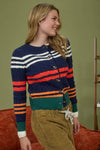 STRIPE BUTTON DOWN CARDIGAN