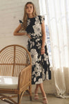 FLUTTER SLEEVE DRESS