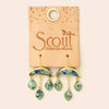 STONE CRESCENT DROP EARRINGS