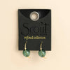 GLASS TEAL GOLD EARRINGS