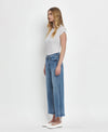 HIGH RISE CROP WIDE LEG JEANS