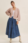 BALLOON SLEEVE CARDIGAN