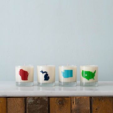 OHIO STATE ROCKS GLASS CANDLE