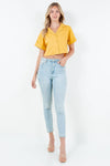 BOXY CROP BUTTON DOWN SHIRT