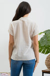 STRIPE COLLARED SHORT SLEEVE SHIRT