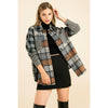 PLAID BUTTON UP JACKET