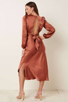 SATIN MIDI SKIRT
