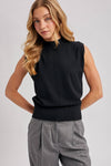 MOCK NECK KNIT TANK TOP