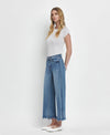 HIGH RISE CROP WIDE LEG JEANS