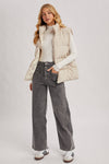 HIGH-RISE SEAMED POCKETS STRAIGHT LEG JEANS