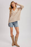 V-NECK KNIT SWEATER